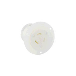 Leviton 4785-C 15 Amp, 277 Volt, Locking Flanged Outlet