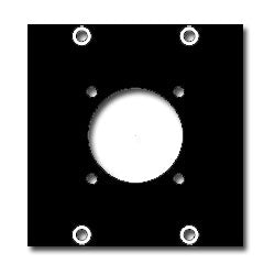 Middle Atlantic 1W UCP Panel with Multipin Whirlwind Punchouts
