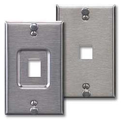 Leviton 4108W-1SP QuickPort Stainless Steel Wallphone Wallplate