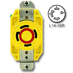 Leviton 27CM-10 30 Amp 125/250V Single Locking Flush Receptacle