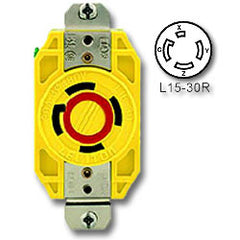 Leviton 27CM-20 30 Amp 3-Phase 250V Single Locking Flush Receptacle