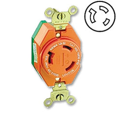 Leviton 2630-IG 30 AMP, 277V, Single Flush Receptacle with Isolated Ground