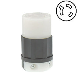 Leviton 2633-PLC 30 AMP, 277V, Lighted Locking Connector