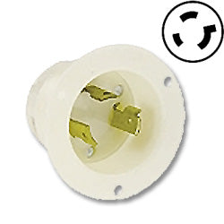 Leviton 2635 30 AMP 277V Locking Flanged Inlet with Grounding