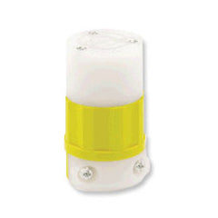 Leviton C2623-CY 30 AMP, 250V, Yellow Nylon Locking Connector with Grounding