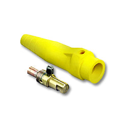 Leviton 18D25 18 Series - Male Ball Nose Crimped Plug Connector and Insulator 220 Amp Max.