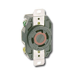 Leviton 2410 20 AMP Single Flush Receptacle - 125/250V (Grounding) V-0-MAX