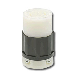 Leviton 2423 20 AMP 250V Black Nylon Locking Connector