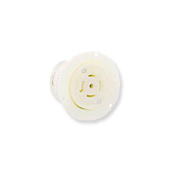 Leviton 2526 20 AMP 277/480V Locking Flanged Outlet with Grounding
