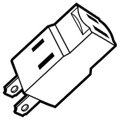 Leviton 531 15Amp 125V Cube Tap, Vinyl, 3 Round or Flat Plugs Plug-In Outlet Adapter