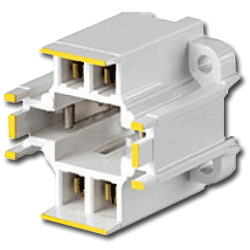 Leviton 26725-414 Performance BIAX (42W) GE Lighting 10mm Compact Fluorescent Lampholder (Package of 100)