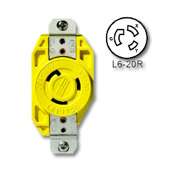 Leviton 23CM-20 20 AMP 250V Single Locking Flush Receptacle
