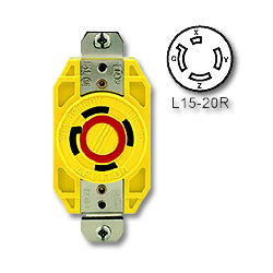 Leviton 24CM-20 20 AMP 3Ø 250V Single Locking Flush Receptacle