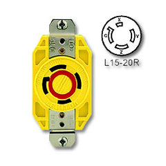 Leviton 24CM-20 20 AMP 3Ø 250V Single Locking Flush Receptacle