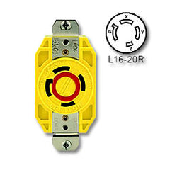 Leviton 24CM-30 20 AMP 3Ø 480V Single Locking Flush Receptacle