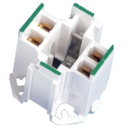 Leviton 26725-422 10mm Compact GE Lighting Double Biax 18W 4-Pin FluorescentLampholder 18-20 Ga. Panel