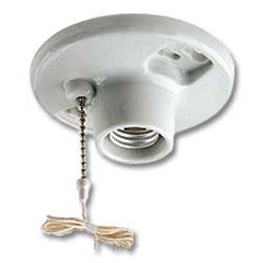 Leviton 29816-C2 Medium Base One-Piece Outlet Box Mount Incandescent Lampholder