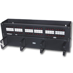 Hubbell P5E48UF SPEEDGAIN Universal 48 Port Hinged Patch Panel (T568A/T568B)