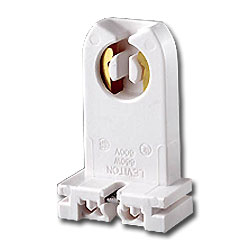 Leviton 13359-N Tall-Profile With Side Groves for Medium Bi-Pin Turn-Type Lamps.
