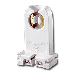 Leviton 13359-N Tall-Profile With Side Groves for Medium Bi-Pin Turn-Type Lamps.
