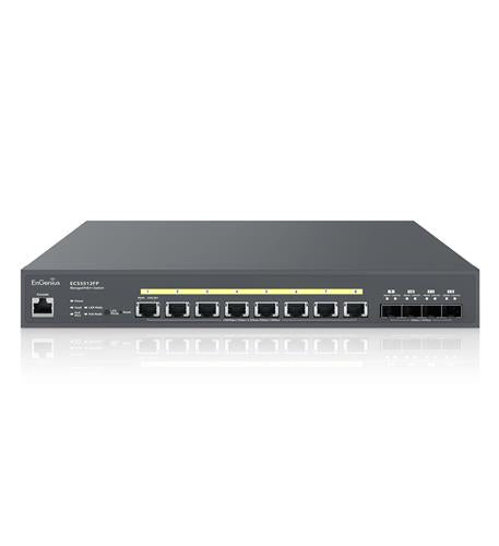 EnGenius ECS5512FP Cloud Managed 8-Port 10G PoE++ Switch with 4 SFP+ Ports
