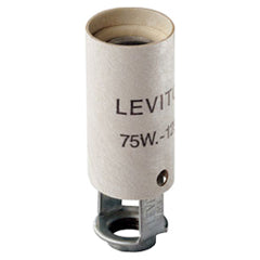 Leviton 20025 Solid Hickey Candle Socket Overall Height: 2 3/32"