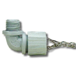 Leviton L7566 Nylon Cord Sealing Grips with Mesh, Cable DIA. Range 0.687-0.812", NPT Size: 3/4", Stainless Steel Mesh 90-Degree Angle