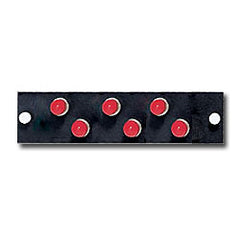 Leviton 5F100-6ZF 6 Pack FC Mounting Plate - Ceramic / SM/MM