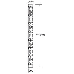 Corning CDF-IBU-7-6 Black Aluminum Closet Distribution Frame
