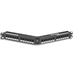 Panduit® DPA246X88TG 24 Port Augmented Category 6, 10 Gb/s Patented Angled Patch Panel
