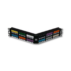 Panduit® CPPA48FMWBL Angled 48 Port Flush Mount Modular Patch Panel