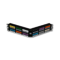 Panduit® CPPA48FMWBL Angled 48 Port Flush Mount Modular Patch Panel