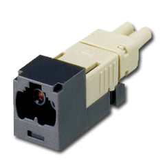 Panduit® FJJGM5CWBL Mini-Com FJ W-Keyed Duplex Jack Black Module 62.5/125um
