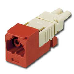 Panduit® FJJSMM5CXRD Mini-Com FJ Opti-Crimp X-Keyed Duplex Jack Red Module 62.5/125um