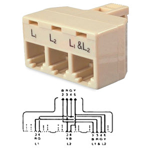 Allen Tel AT173 Bridge Tri-plex Splitter Adapter