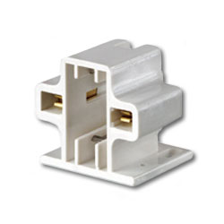 Leviton 26719-200 10mm Compact Horizontal Screw-Down Fluorescent Lampholder