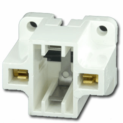 Leviton 26719-400 10mm Compact 4-Hole Vertical Screw-Down Fluorescent Lampholder