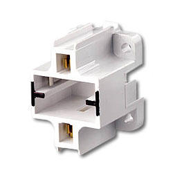 Leviton 26720-500 Compact Vertical Bottom Snap-In Fluorescent Lampholder