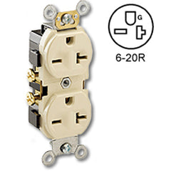 Leviton 5822 Side Wired 20Amp 250V Duplex Receptacle