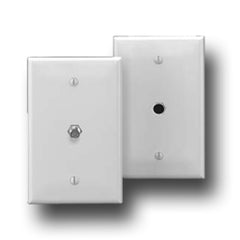 Leviton 40539-CM Midsize Single-Gang Telephone & Video Wallplate