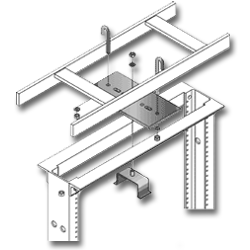 Chatsworth Products 13731 Rack-to-Runway Mounting Plate Using Hat-Shaped Bracket Aluminum 6" Channel Width