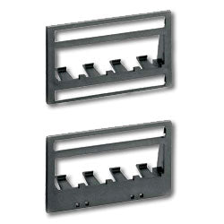 Panduit® UICPP2L4BL Mini-Com Ultimate ID Patch Panel Faceplates for Modular Frames (2pk)