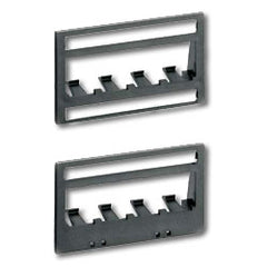 Panduit® UICPP2L4BL Mini-Com Ultimate ID Patch Panel Faceplates for Modular Frames (2pk)