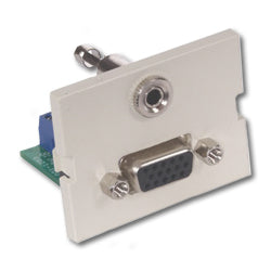 Hubbell IM15315OW Infin-e-Station Module - 15-Pin VGA 3.5mm Stereo Jack, 1.5 Unit