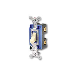 Hubbell CS115 Single Pole Toggle Switch, Side Wired Only