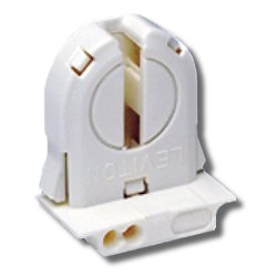 Leviton 23652-WWP Med Bi-Pin Lamp - Snap-in/Slide-on Mounting Featuring Lamp-Lock with Internal Shunt