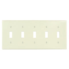 Leviton 78023 5-Gang Toggle Device Switch Wallplate
