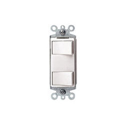 Leviton 1754-2W Individual Switches: 15Amp 120V/Device Total: 20Amp-120V
