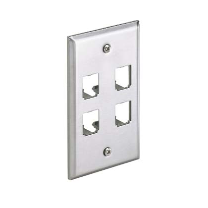Panduit® CFP6SY Mini-Com Stainless Steel Faceplates
