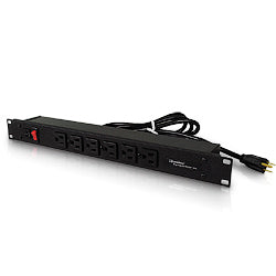 Legrand - Wiremold J60B0B Rack Mount Plug-In Outlet Center® with Six 15 Amp Front Outlets
